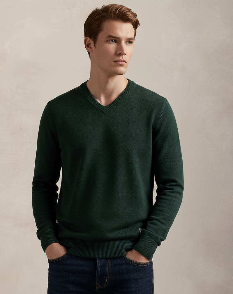 Heritage Knit V-Neck Sweater