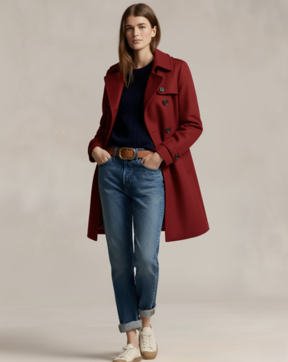 Refined Wool Tailored Coat