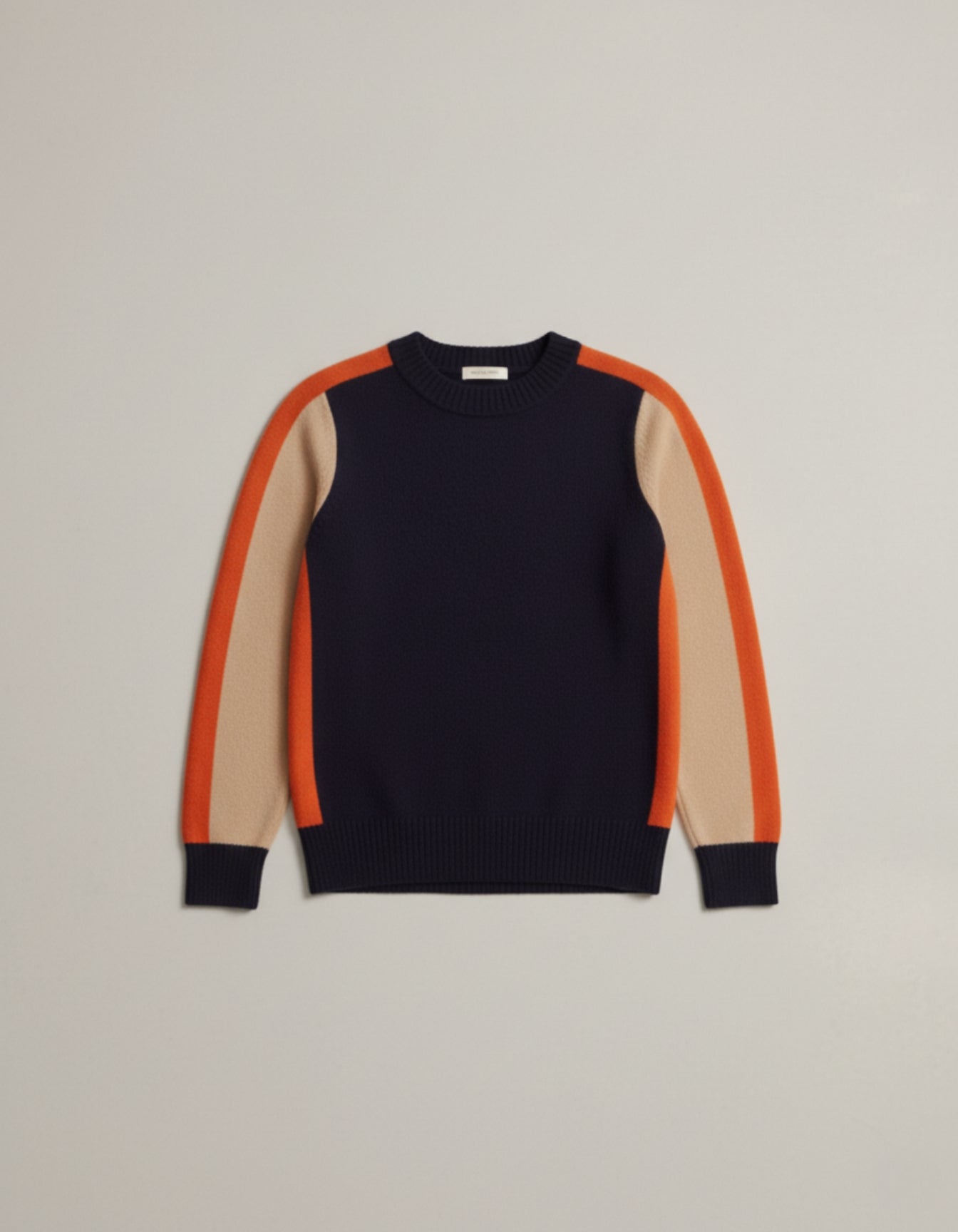 Colorblock Wool Crewneck Sweater