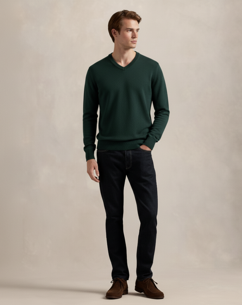 Heritage Knit V-Neck Sweater