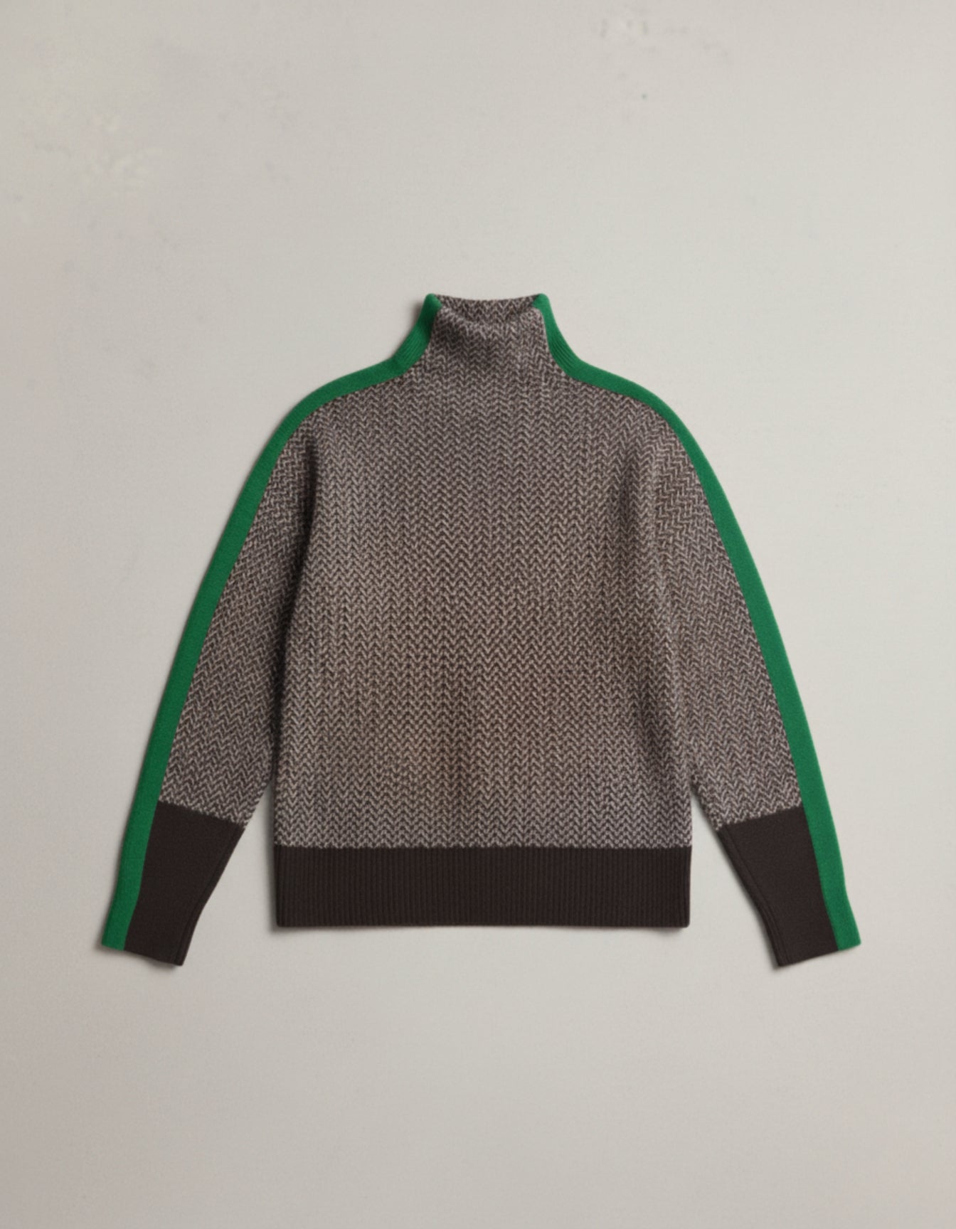 Heritage Chevron Wool Turtleneck Sweater