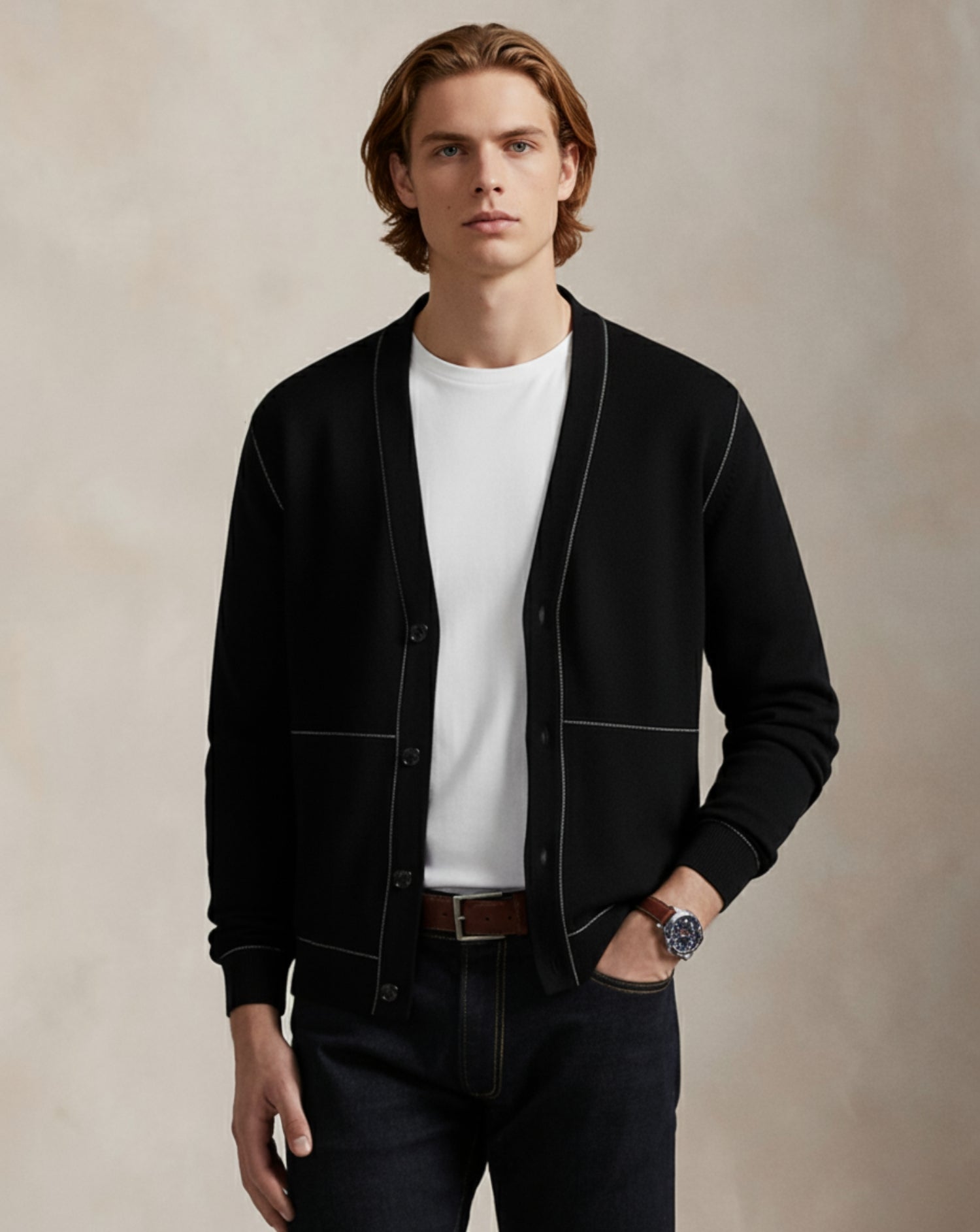 Refined Knit Button Cardigan