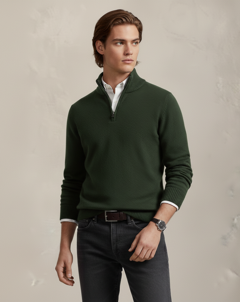 Heritage Quarter-Zip Knit Sweater