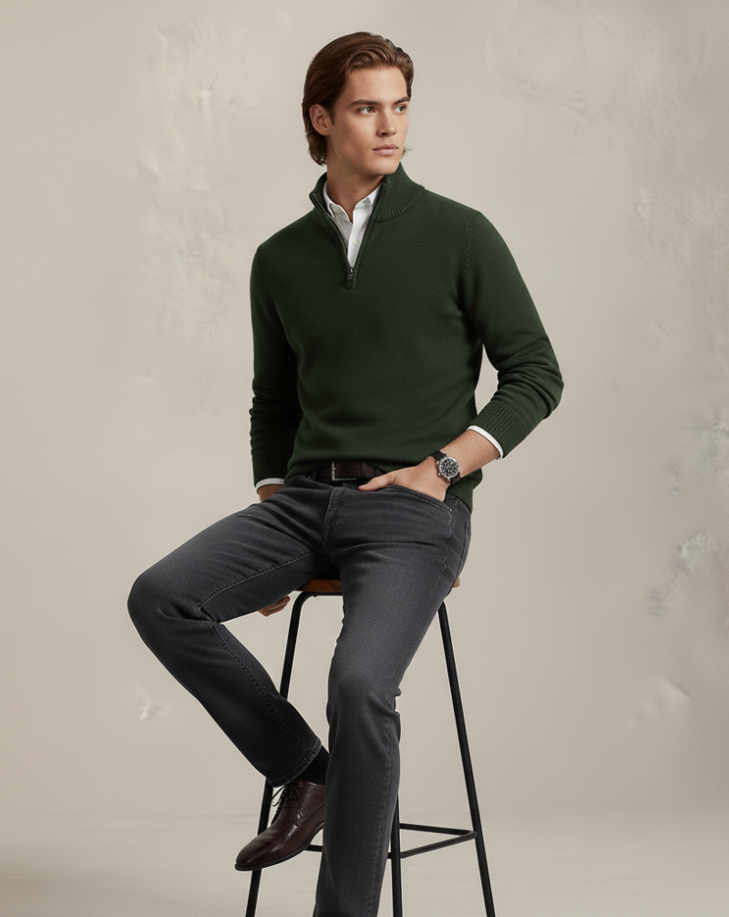Heritage Quarter-Zip Knit Sweater