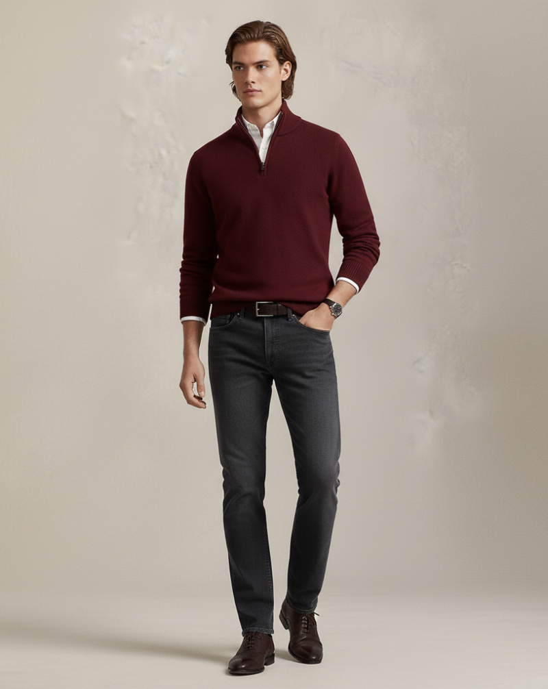 Heritage Quarter-Zip Knit Sweater