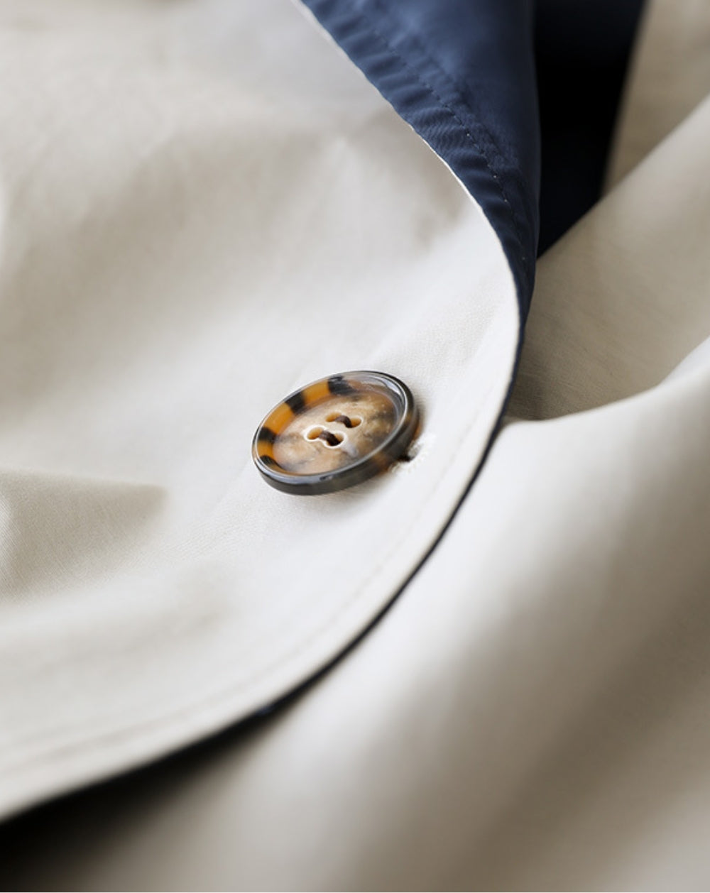 Refined Cotton Trench Coat Dual Color