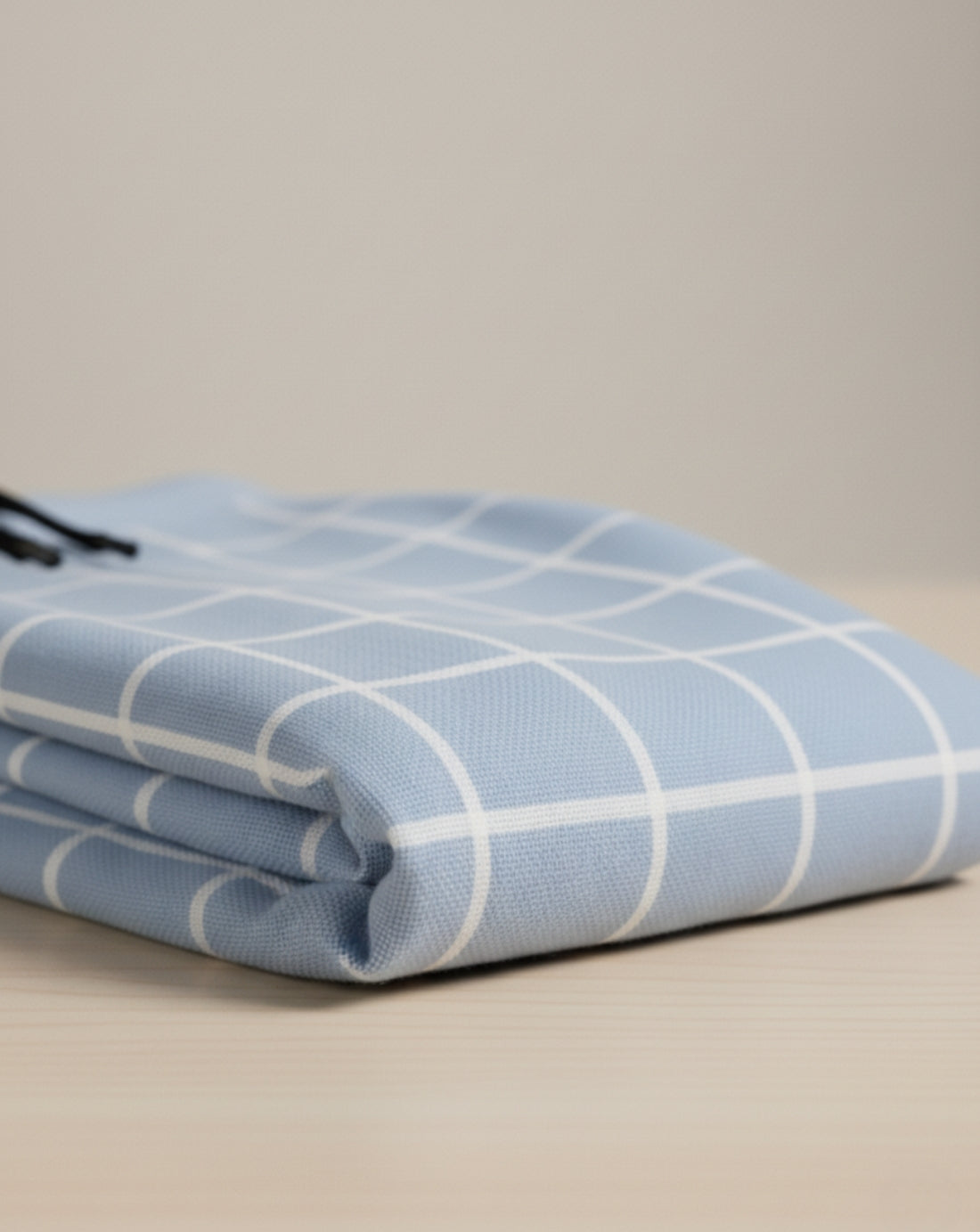 Cotton Grid Check Jogger Pants