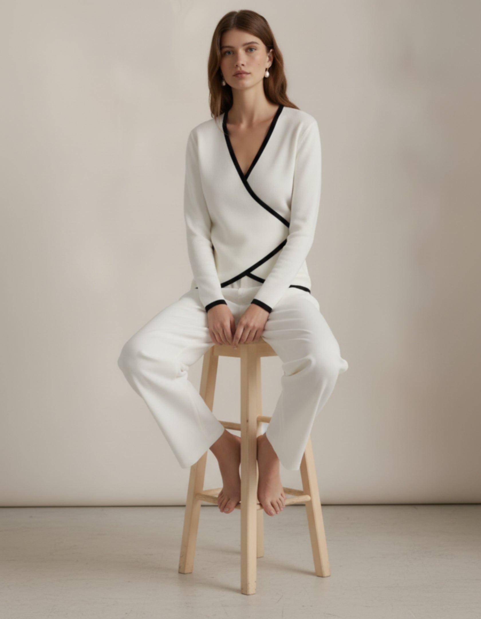 Elegance Wrap Knit Top
