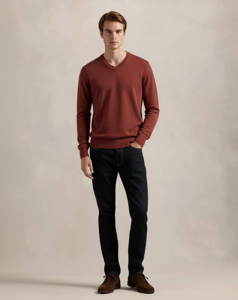 Heritage Knit V-Neck Sweater