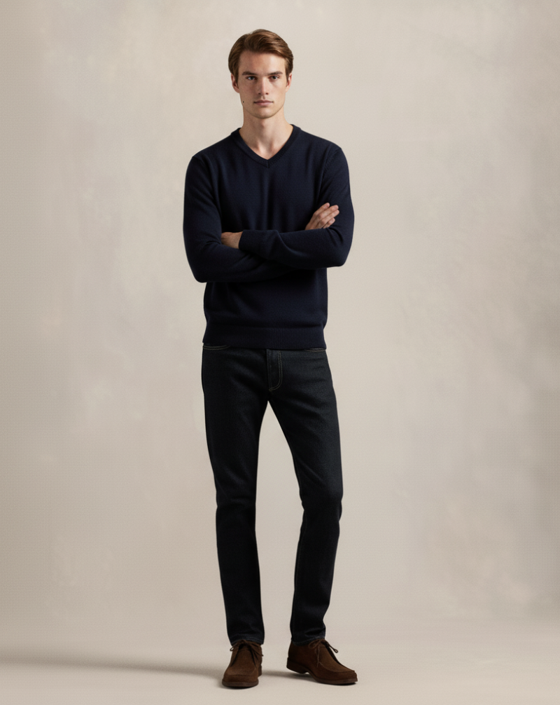 Heritage Knit V-Neck Sweater