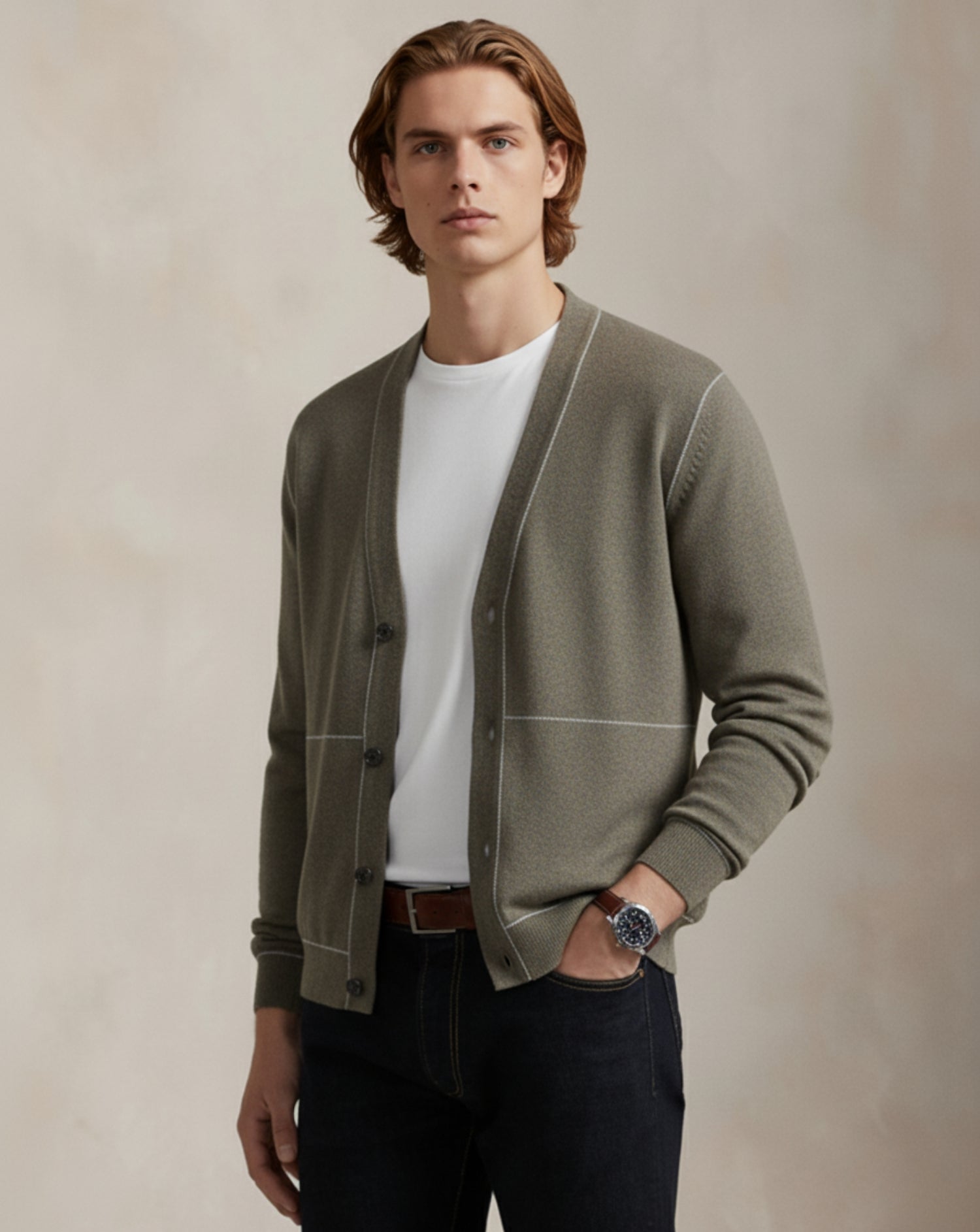 Refined Knit Button Cardigan