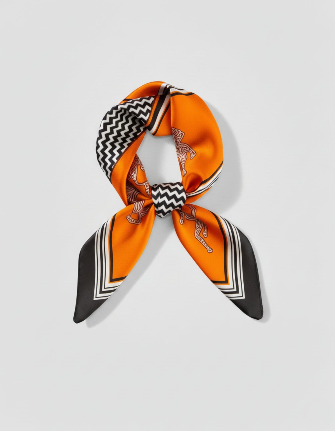 Equestrian Print Silk Scarf