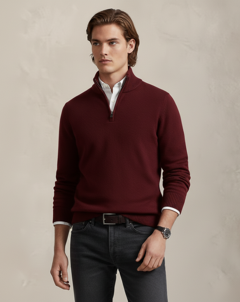 Heritage Quarter-Zip Knit Sweater