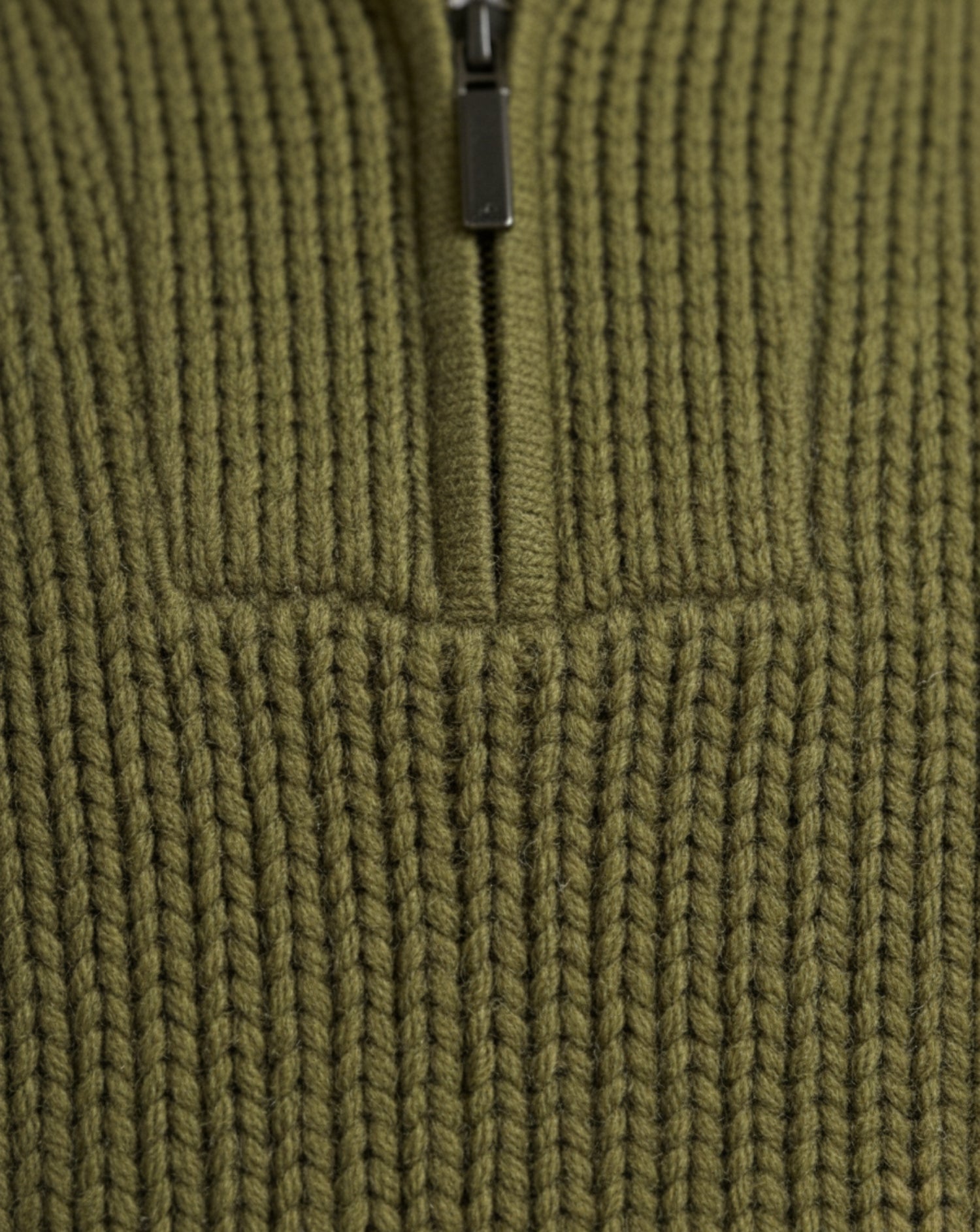 Heritage Contrast-Collar Quarter-Zip Sweater