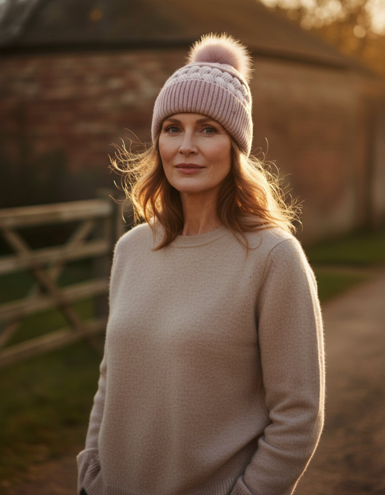 Heritage Cable Pom Beanie