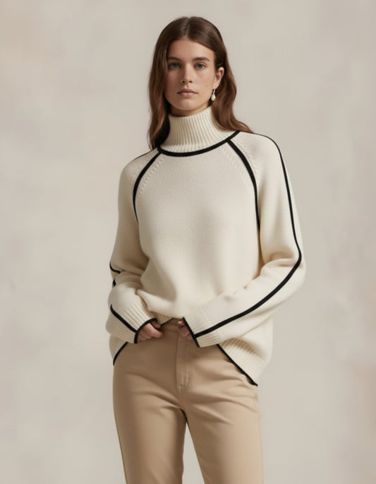 Heritage Contrast Turtleneck Sweater