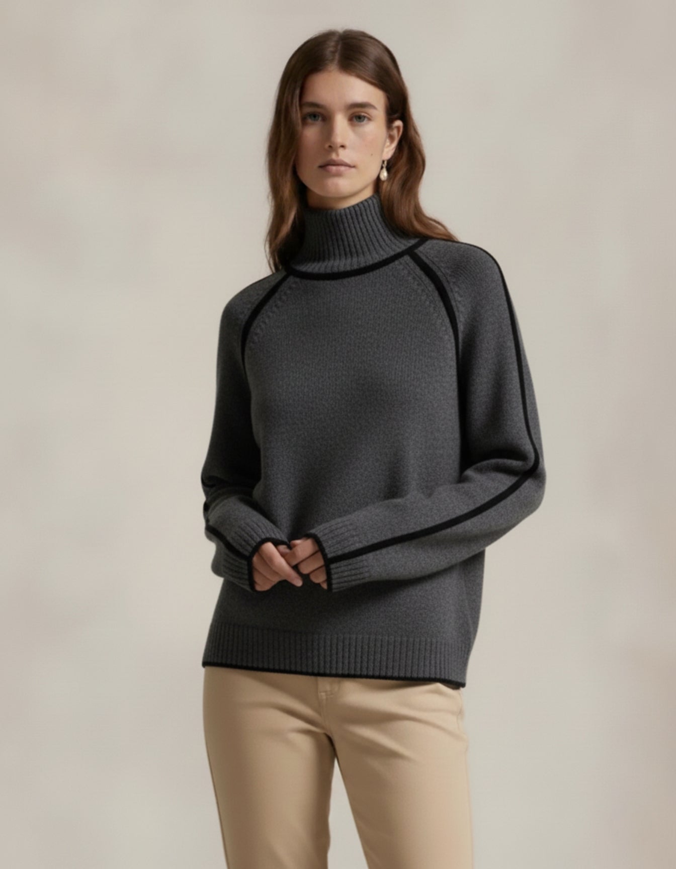 Heritage Contrast Turtleneck Sweater