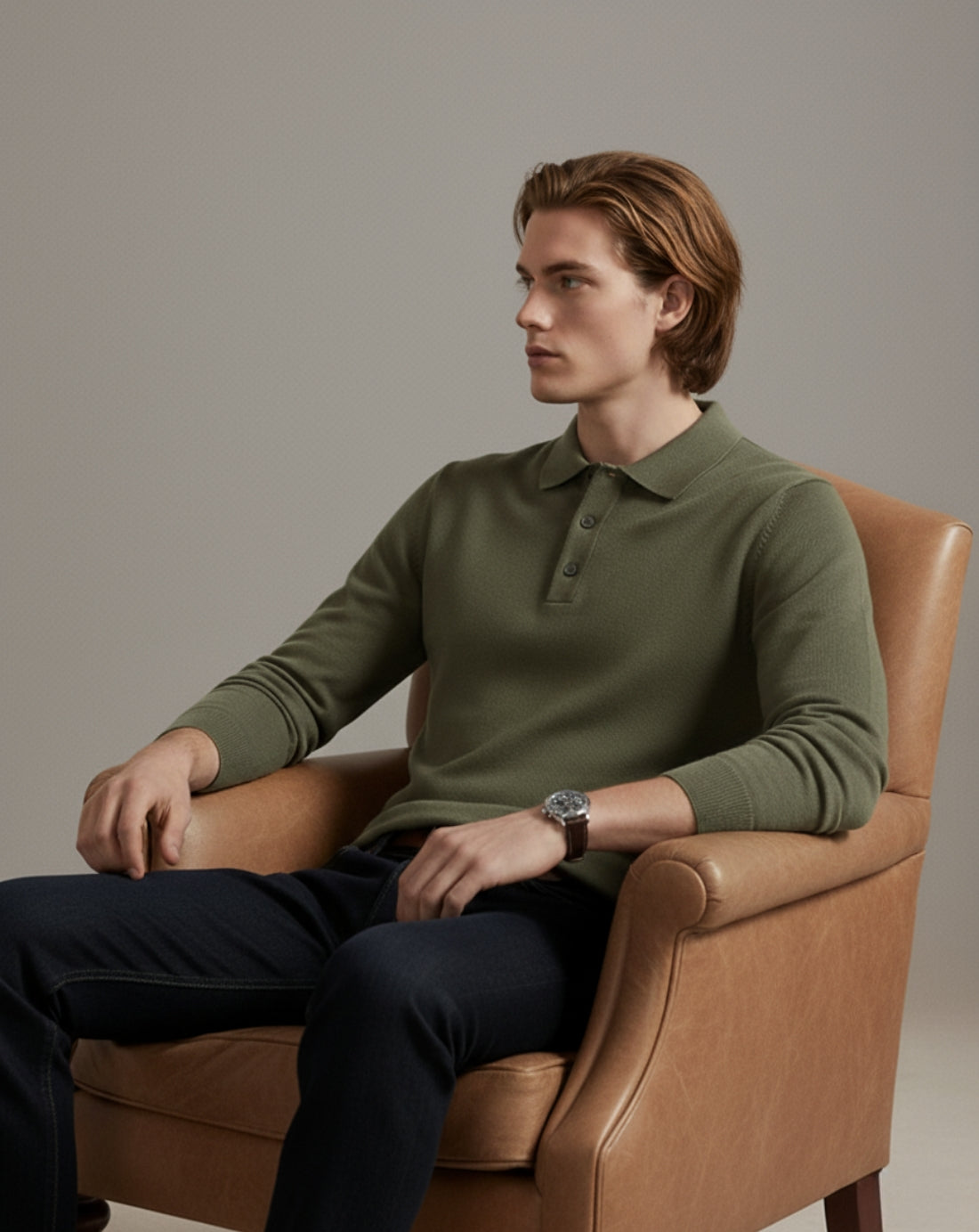Heritage Knit Polo Sweater