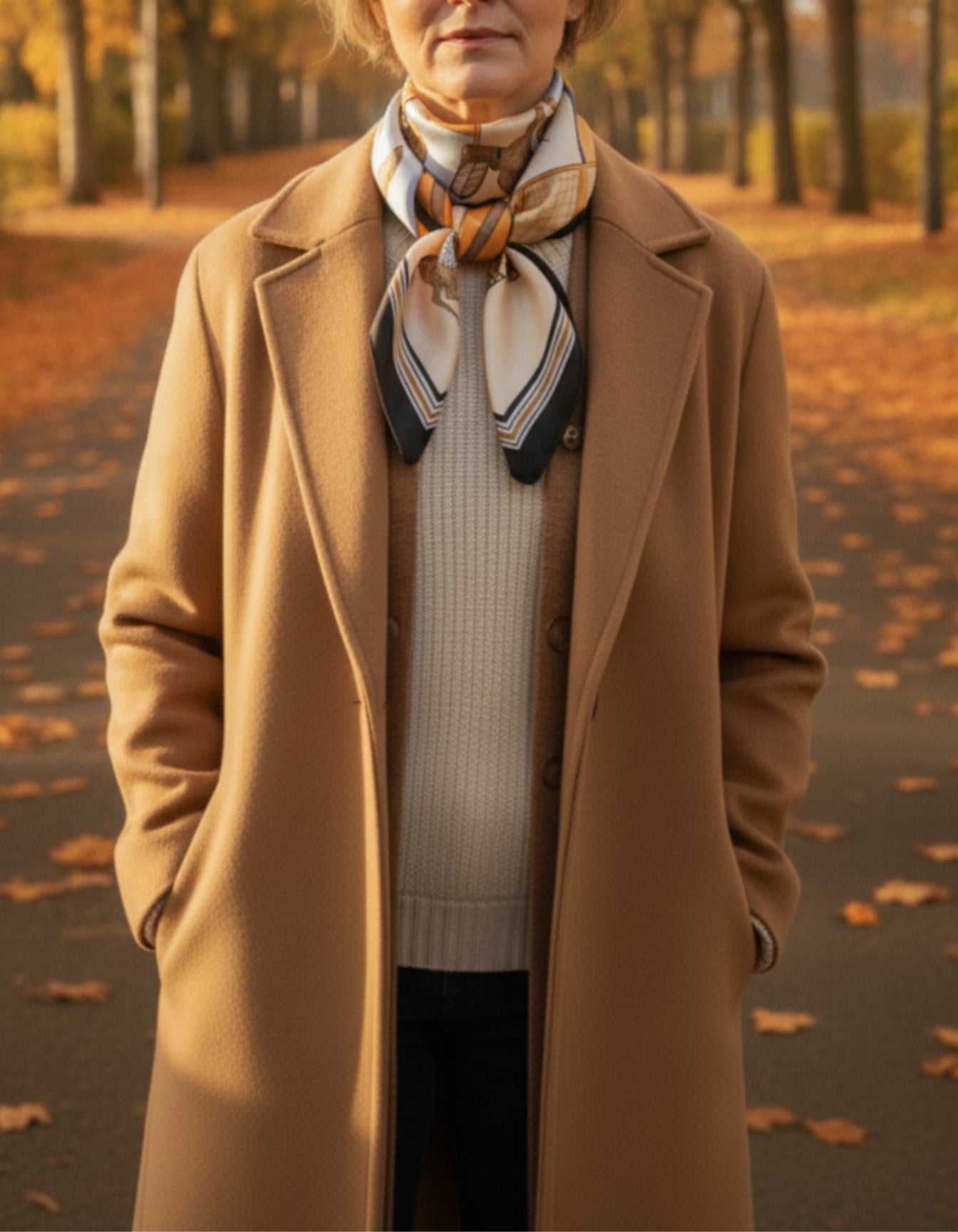 Equestrian Print Silk Scarf