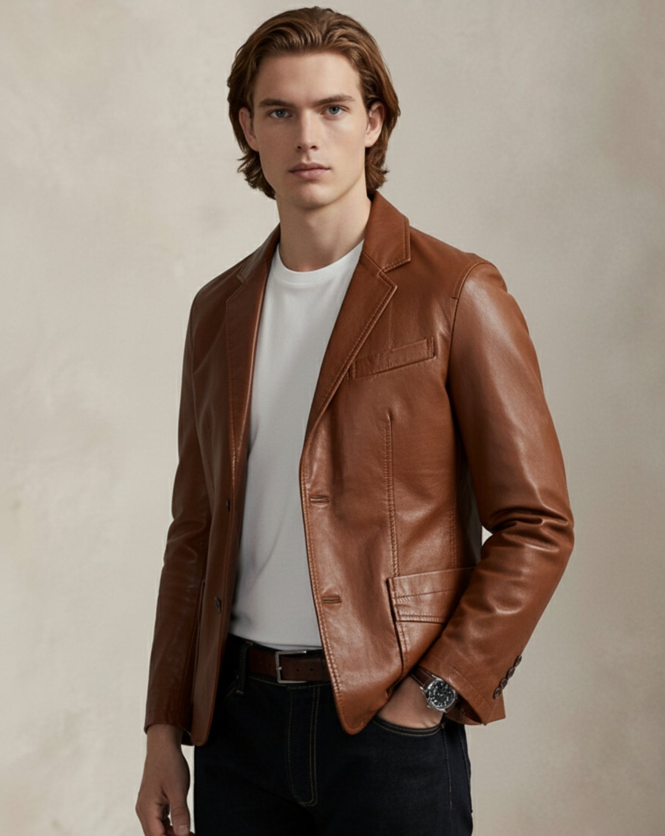 Refined Leather Jacket