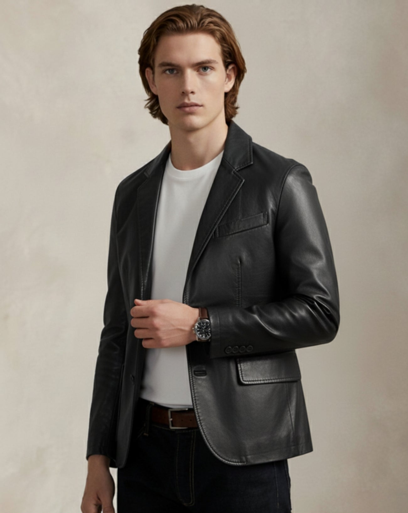 Refined Leather Jacket