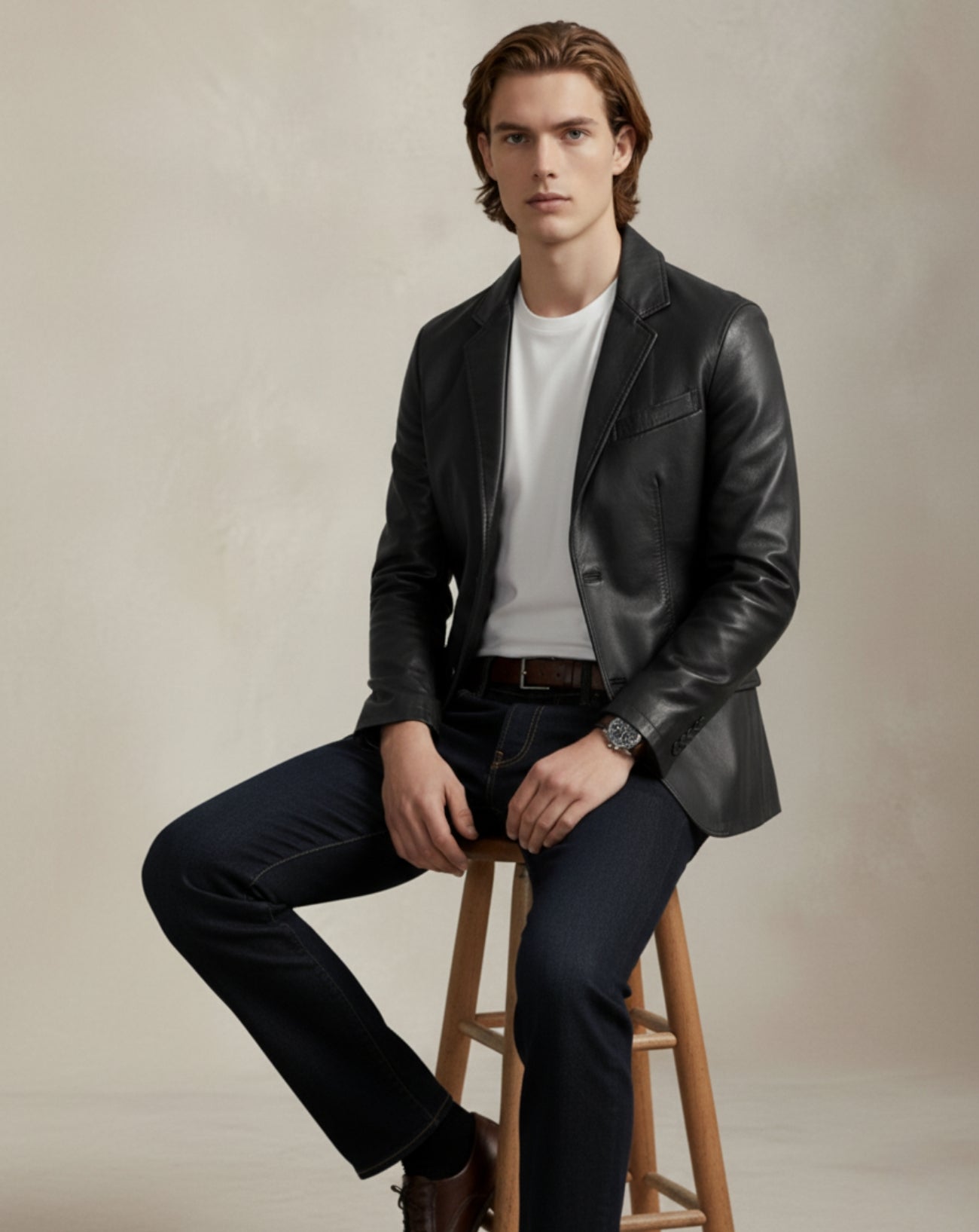 Refined Leather Jacket