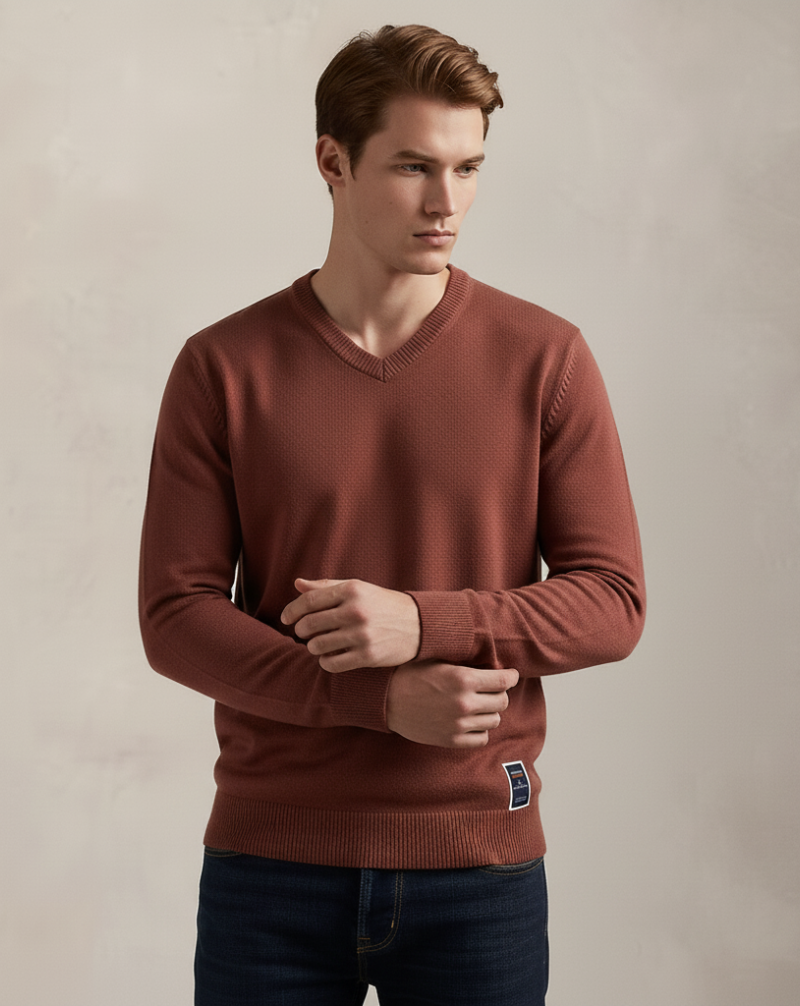 Heritage Knit V-Neck Sweater