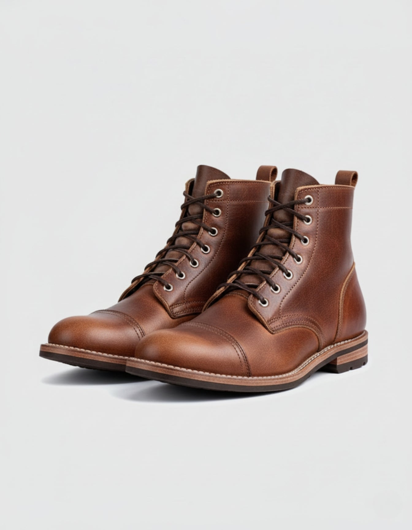 Classic Cap-Toe Leather Boots
